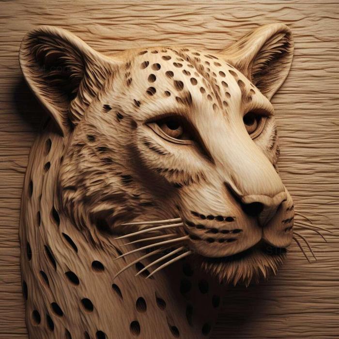 Nature and animals (Cheetah 2, NATURE_3158) 3D models for cnc